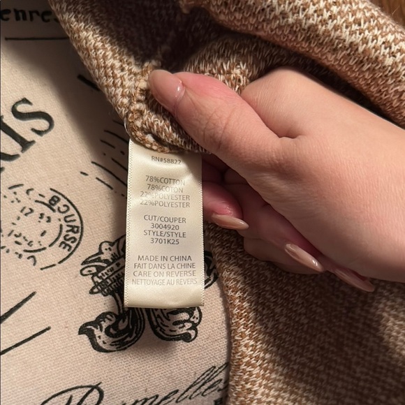 Max studio Tan Textured/tweed Open Front cardigan - Picture 6 of 9